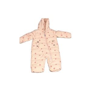 18m thick and cozy pink poka dot snow suit